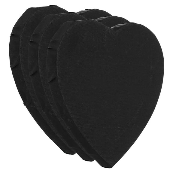 Uxcell 5.9" Heart Canvas Board for Painting, 3 Pcs Blank Panels, Black