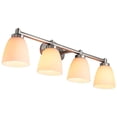 thumbnail image 2 of Sunlite Sconce Vanity Light Fixture, Bell-Shaped Frosted Glass, Brushed Nickel, 2 of 6