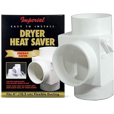 4" White Dryer Vent Heat Saver