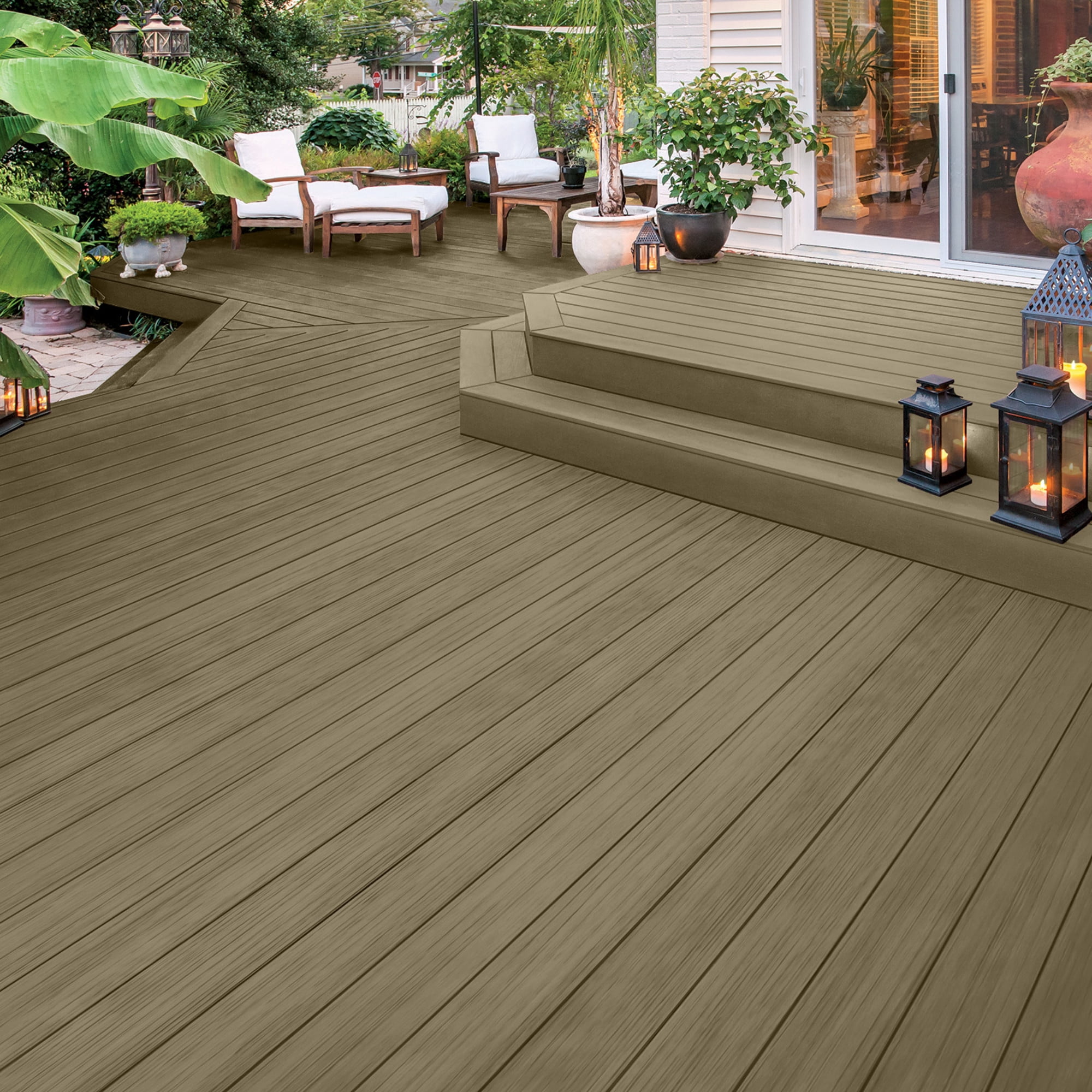 Olympic Elite 5 Gallons SC-1012 Cape Cod Gray Solid Advanced Exterior Stain and Sealer in One