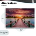 thumbnail image 4 of Stupell Industries Tropical Peaceful Sunset Over Pier Canvas Art, 36 x 24, by LSR Design Studio, 4 of 8