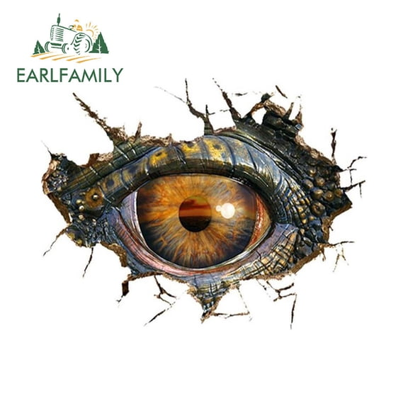 EARLFAMILY 5.1 Inch Dragon Eye Car Stickers Personality Windshield Motorcycle Racing Drifting Interesting Waterproof Vinyl Decal Scratch-Proof Vinyl Car Wrap