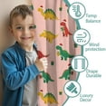 thumbnail image 3 of Blackout Kids Curtains,Pink Christmas Dinosaurs Pattern Childrens Insulated Curtains Set Of 2,Bedroom Essentials,Toddler Room Decor 42"x54", 3 of 5