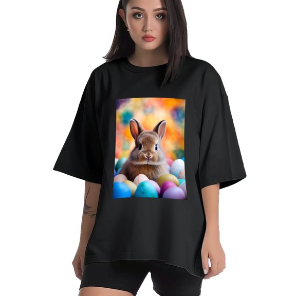 Plus Size Shirt for Women Black Tops for Women Short Sleeves Shirt for Women Easter11 T Shirt Crewneck Shirt for Women XS