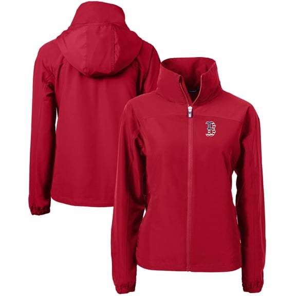 Women's Cutter & Buck  Red Boston Red Sox Charter Eco Recycled Full-Zip Jacket
