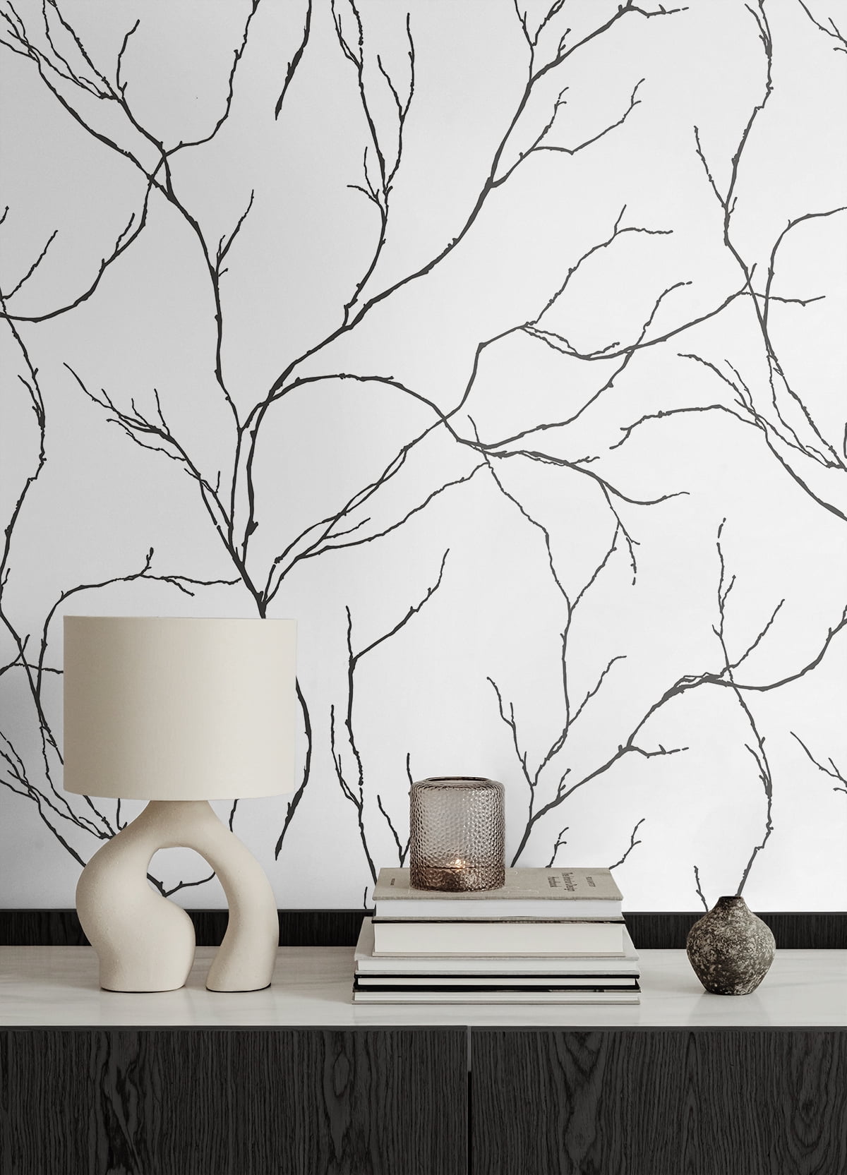 NextWall Delicate Branches Peel and Stick Wallpaper