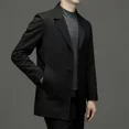 thumbnail image 2 of Abrigo Blazer masculino Chaqueta de vestir negra larga Traje de hombre Ropa de negocios de alta calidad Moda vintage 2024 Ropa de estilo coreano, 2 of 5