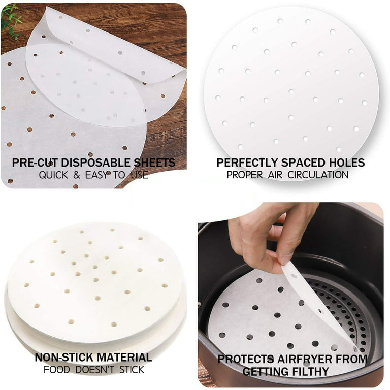 9 Inch Airfryer Rounds Pack of 220 Parchment Paper Sheets by