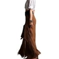 thumbnail image 2 of Womens Western Country Concert Outfits Bodycon Hem Tassel High Waist Cowgirl Long Pencil Skirts Dark Brown L, 2 of 5