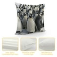 thumbnail image 4 of COMIO Decorative Throw Pillow Cover Christmas Winter Holiday Wintertime Gray Cute Penguins Pillow Case Square Cushion Cover Super Soft Brushed Fabric Pillowcase for Home Couch Sofa Bed, 4 of 5