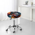 thumbnail image 7 of Daiia Rock Skull Singer Stool Covers Round,Round Bar Stool Covers Waterproof Bar Chair Covers Washable Stool Cushion Slipcover for 12-14 Inch Chair-14 inch, 7 of 7