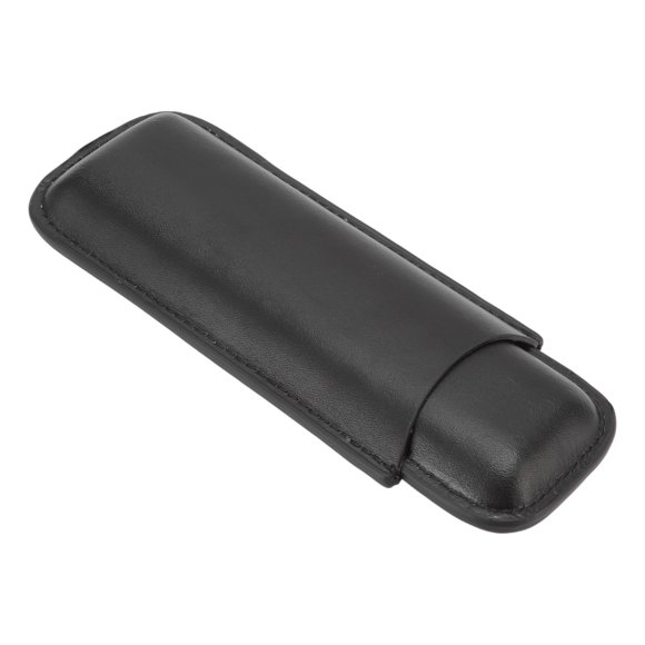 Estuche para cigarros de cuero con mano de obra fina, cuero resistente al desgaste, tacto loave, párrico 2 cigarros, regalo de viaje perfecto