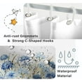 thumbnail image 3 of Stall Shower Curtain, Blue Hydrangea Floral Small Shower Curtain Set with Hooks Waterproof Fabric Aesthetic RV Bathroom Curtain, 36x72 Inch, 3 of 6