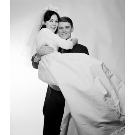 Newly married couple portrait Poster Print