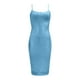 thumbnail image 2 of Gibobby Vestidos para mujer casuales Vestido de tirantes de lentejuelas con temperamento europeo y americano para mujer de primavera y verano para mujer(Azul,G), 2 of 4