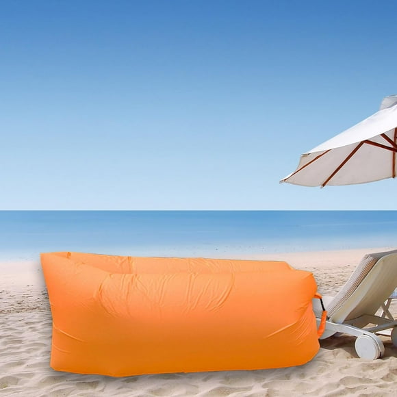 Tumbona inflable perfecl sofá saco de dormir naranja