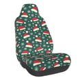 thumbnail image 1 of Fotbe Santa Hat Joy Green Festive Funda para Asiento de Auto con Estampado – Impermeable y Antisudor – Ajuste Universal, Lavable a Máquina, Antideslizante (1 Pieza), 1 of 5