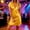 Yellow, variant on Elegant Satin Flared Mini Dress for Women Short Sleeve V Neck Sexy Formal Cocktail Wedding Guest Dresses