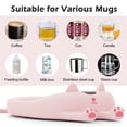 thumbnail image 3 of WJCA 3-Temperature Smart Mug Warmer, Auto Shut-Off Heating Pad for Coffee Tea Milk, Multi-Purpose Desk Candle Warmer, Assorted Colors., 3 of 6
