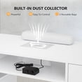 thumbnail image 6 of OmySalon L Shaped Manicure Table with Dust Collector, 52" L Corner Nail Desk for Nail Techs, w/Polish Display Rack Arm Rest, Acetone Resistant Top, Drawer and Cabinet Storage, for Nail Salon, 6 of 7