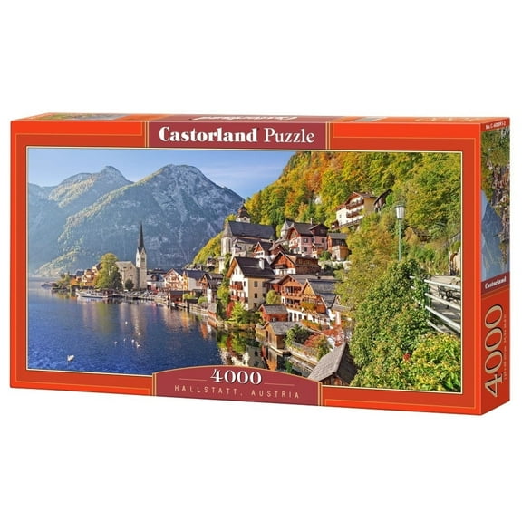 CASTORLAND 4000 Piece Jigsaw Puzzles, Hallstatt, Austria, Mountain lake, Landscape, Alps, Adult Puzzle, Castorland C-400041-2