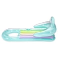 thumbnail image 3 of Funsicle Relaxing Lounge, 5.25ft Inflatable Pool Float with Cup Holder, Blue, Age 14 & up, 3 of 10