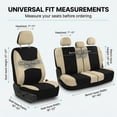 thumbnail image 5 of FH Group Car Seat Covers Light & Breezy Flat Cloth, Full Set w/ Carpet Floor Mats With Colored Trim, 5 of 9