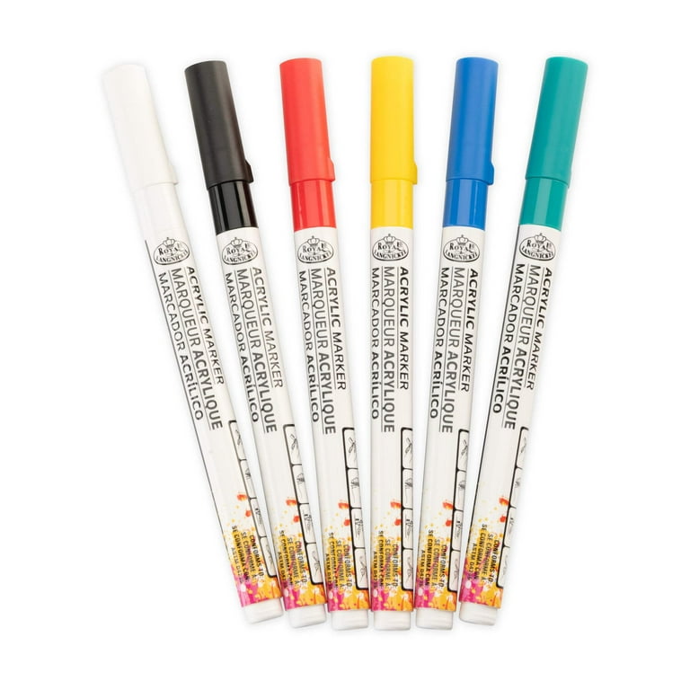 Royal & Langnickel 6 Piece Acrylic 1.2mm Primary Marker Set