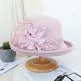 thumbnail image 2 of Baberdicy Fascinators Hats for Women Women's Autumn And Winter Flowers Round Top Casual Fisherman's Basin Cap Small Bowler Hat, 2 of 2