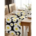 thumbnail image 2 of Burlap Table Runner 48 Inches Long, Rustic Floral Daisy Watercolor Non-Slip Kitchen Table Runners for Dining Room Everyday Use Party Table Decorations Modern Minimalist Art, 2 of 9