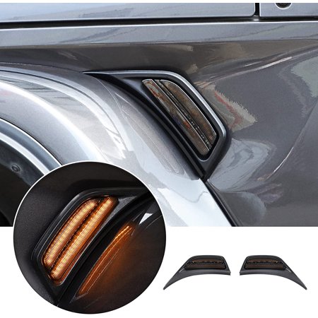 Front LED Fender Marker Lights Side Turn Signal Parking Lamps ...