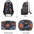 thumbnail image 5 of KUIFORTI Basketball Print Boys Backpack Kids Bookbag Large Capacity School Bag with Front Pockets Side Pockets Comfortable Back to School Gifts, 5 of 7