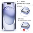 thumbnail image 5 of Compatible with iPhone 15 Plus Case, Soft Silicone Gel Rubber Bumper Microfiber Lining Hard Back Shockproof Protective Phone Case Cover Women Girls Men Boys for iPhone 15 Plus 6.7",Light Purple, 5 of 14