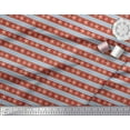 thumbnail image 2 of Soimoi Silk Fabric Stripe & Snowflake Artistic Printed Fabric 1 Yard 42 Inch Wide, 2 of 3