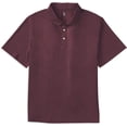 thumbnail image 5 of Big and Tall Essentials by DXL Men's Solid Golf Polo Shirt, Port, 2XLT, 5 of 6