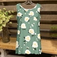 thumbnail image 3 of UPPADA Camisoles d'Été pour Femmes Col Rond Coupe Ample T-Shirts Décontractés Mode Sans Manches Vêtements de Plage Ourlet Fluide Chandails à Enfiler Hauts Plage Boho Vêtements Mes Commandes Passées Récemment par Moi Mon Compte Vert,m, 3 of 4