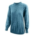 thumbnail image 6 of Women's Plus Size Weaving Textured Sweaters Loose Crewneck Long Sleeves Ladies Knitted Pullover Casual Sweater Tops, 6 of 6