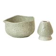 thumbnail image 3 of Cuenco japonés para matcha, hecho a mano, para ceremonia del matcha, con soporte para batidor, 450 ml, para té Color del té, 3 of 9