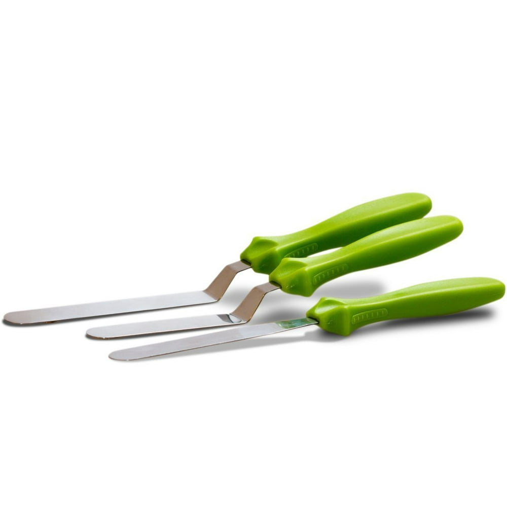 Cake Decorating Spatula Set of 3. Offset Spatulas & Straight Icing