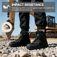 thumbnail image 2 of LAoutun Steel Toe Boots for Men Black Work Boots High Top safety boots Indestructible Safety Shoes, 2 of 6