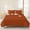 Burnt Orange, variant on 3 Pieces Queen Quilt Set,Autumn Burnt Orange Soft Bedding Sets with 1 Quilt & 2 Pillow Shams,Solid Color Terracotta Aesthetic Summer Bedspread Lightweight Coverlet Comforter for All Season