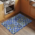 thumbnail image 2 of Vintage Boho Entryway Rug 2'x3'&nbsp; Non Slip Front Door Mats, Middle Century Bohemia Style Patchwork Blue Entrance Rugs Indoor Outdoor Carpet, Washable Floor Mats Small Area Rug for Bedroom Kitchen, 2 of 8
