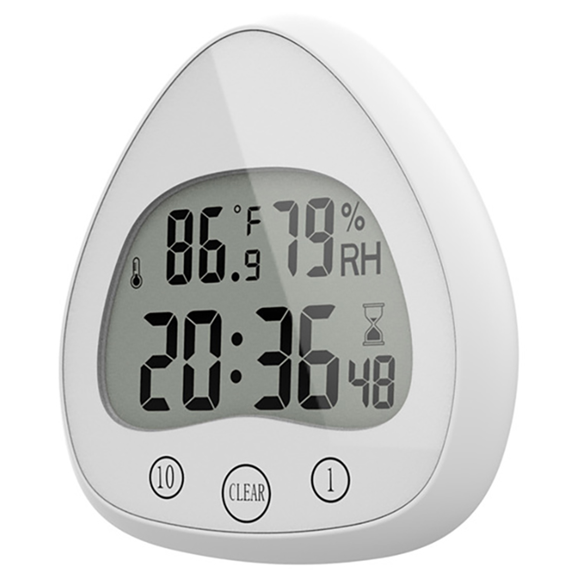 Mouind Shower Timer Kitchen Clock with Alarm, Waterproof for Water