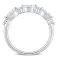 thumbnail image 6 of Created Forever Women's 5/8 Carat T.G.W. Lab Created Diamond Platinum Plated Sterling Silver Semi-Eternity Ring, 6 of 10