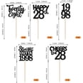 thumbnail image 3 of 30PCS Black 28th Birthday Cupcake Toppers Glitter Twenty Eight Happy 28th Straight Outta 1998 Cupcake Picks for Cheers to 28 Years Birthday Wedding Anniversary Party Cake Decorations Supplies, 3 of 7