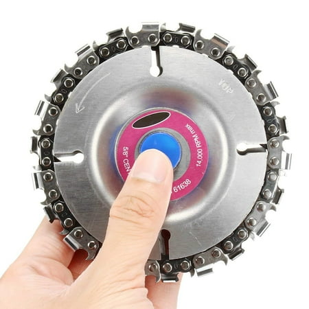 

DYWADE Hole Saw Grinder Chain Disc Wood Carving Disc 4 Inch for 100/115Mm Angle Grinder 22 Tooth