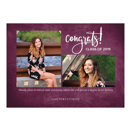 Personalized Graduation Announcement - The Best is Yet to Come - 5 x 7