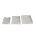 thumbnail image 5 of DecMode 18", 16", 14"W White Mango Wood Carved Starburst Tray, 3-Pieces, 5 of 7