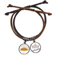 thumbnail image 2 of Rain Umbrella Weather Drip Pattern Bracelet Rope Hand Chain Leather Princess Wristband, 2 of 2