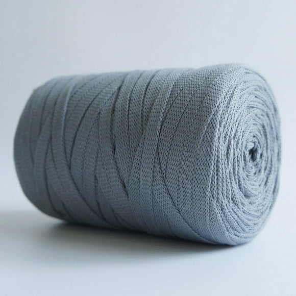 XmhyTop 250g 8.1oz Soild Color Fancy Yarns DIY Bag Handbag Carpet Cushion Cotton Cloth T-Shirt Yarn Knitting Crochet Yarn Pet Cave Basket Crochet Bag Fabric Yarn, Gray